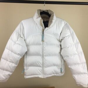 The North Face white puffer